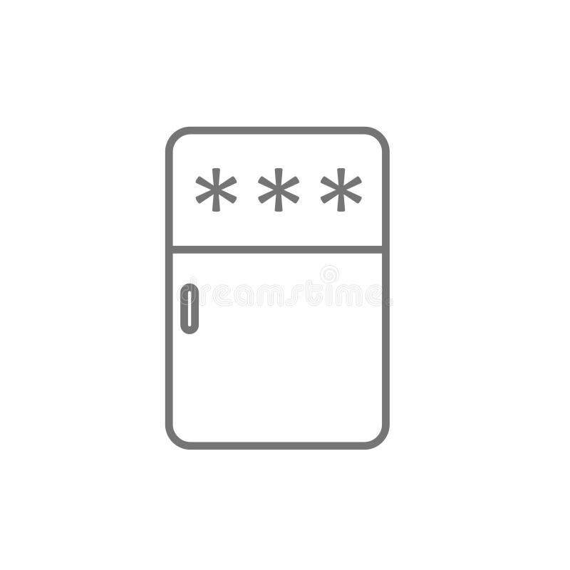 Fridge Icon. Refrigerator Simple Symbol. Vector Fridge Stock Vector