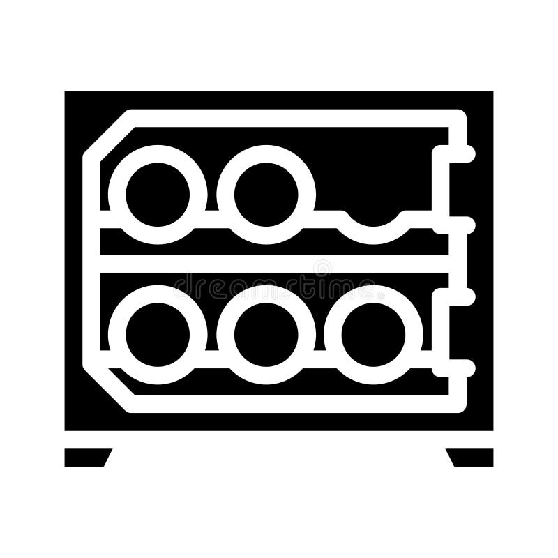 Fridge for wine glyph icon vector illustration vector illustration