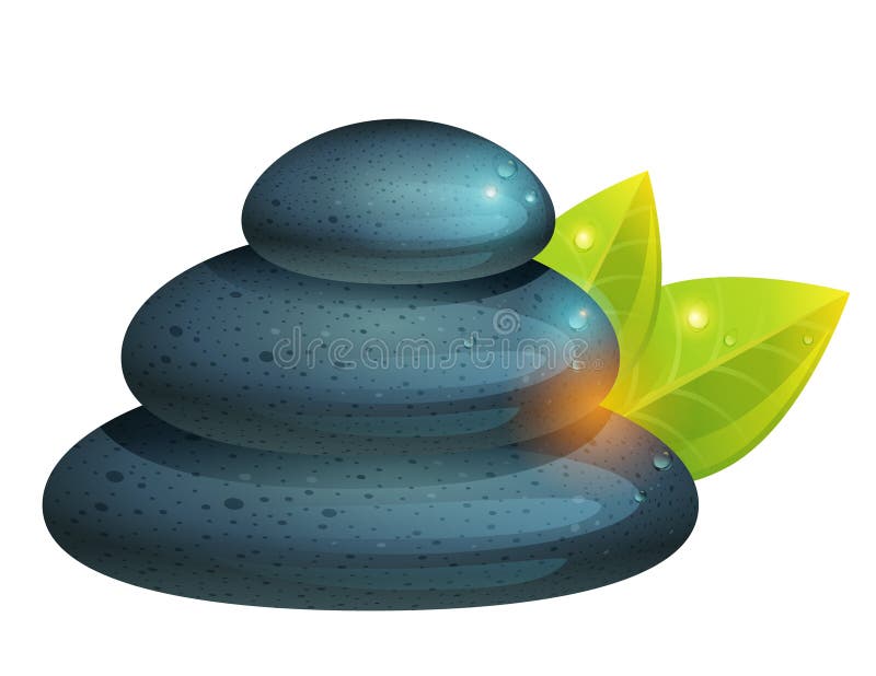 Fridsamt och avslappnande kort med isolerade brunnsortobjekt vektor illustrationer Fridsamt och avslappnande kort med isolerade brunnsortobjekt vektor illustrationer