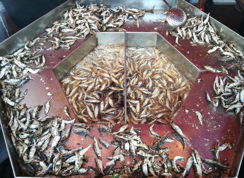 Fried Fish Balls with Anchovy Stock Image Image of crispy, lunch