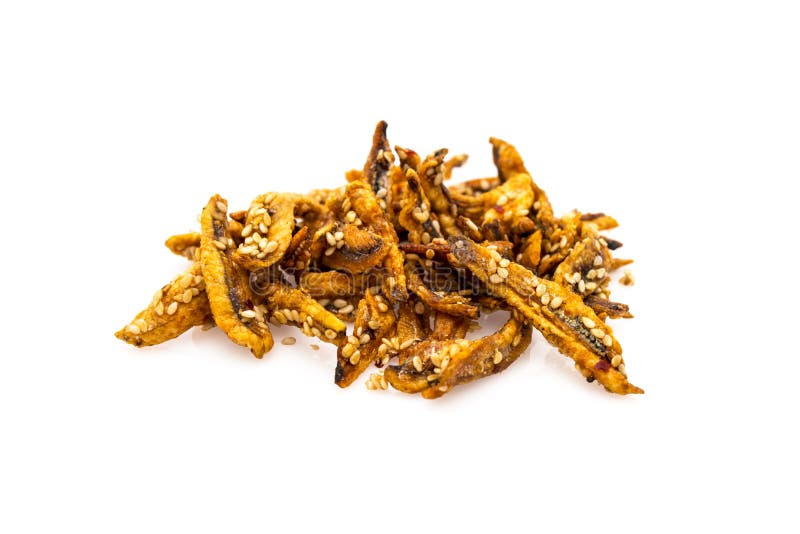 Fried Anchovy with French Fries Stock Photo Image of cheese, marine