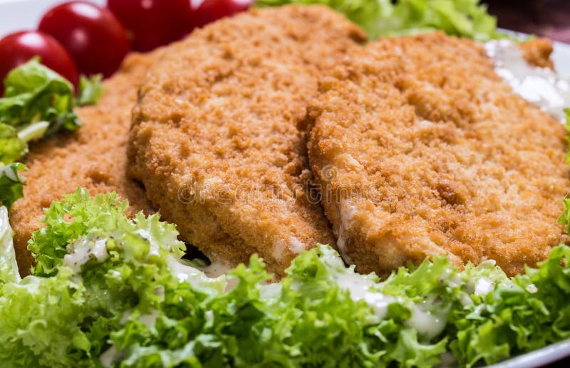 Fried Battered Chicken Breast Stock Image Image of delicious, deep