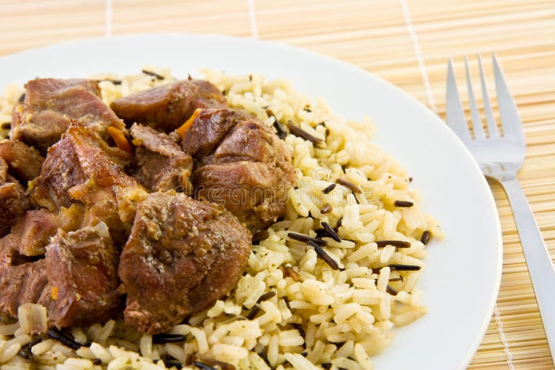 Fried beef with rice