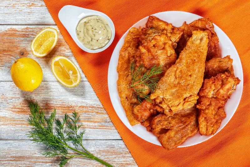 Fried Beer Battered sea fish fillets