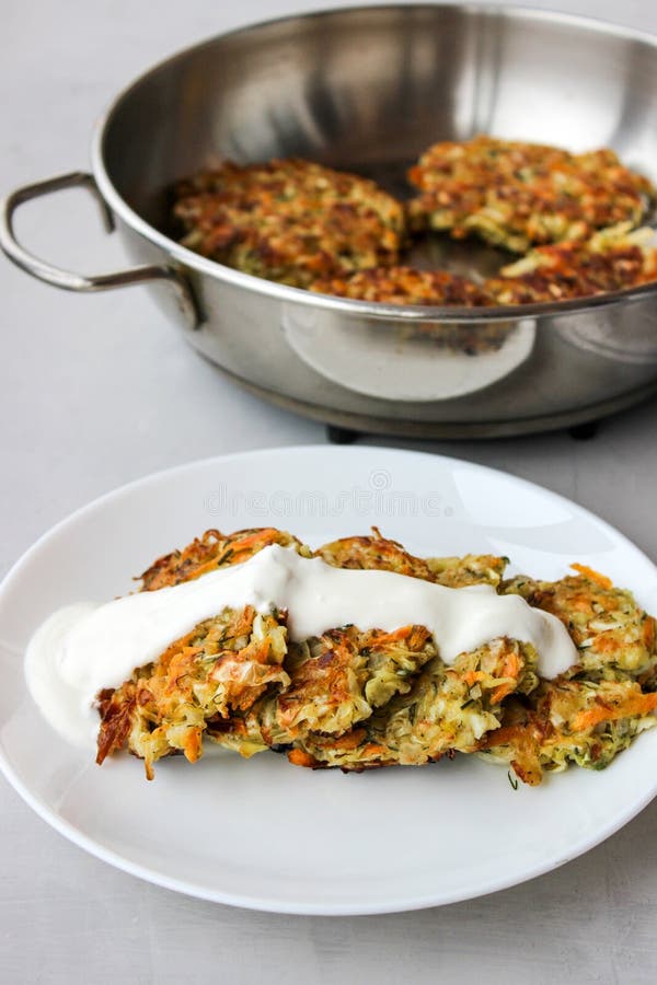 Fried cabbage fritters stock photo. Image of pancakes 167061634