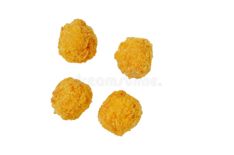 Fried Cheese Ball on White Background Stock Photo Image of healthy