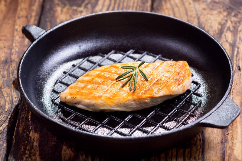 Fried Chicken Breast in a Pan Stock Image Image of meat, roasted