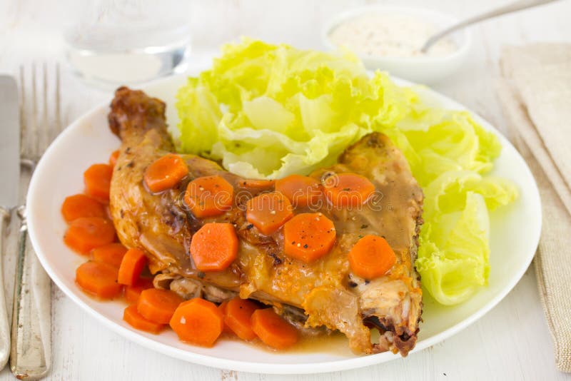 Fried chicken and carrot