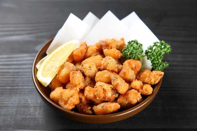 Fried Chicken Wing with Lemon Stock Photo Image of appetizer, lemon