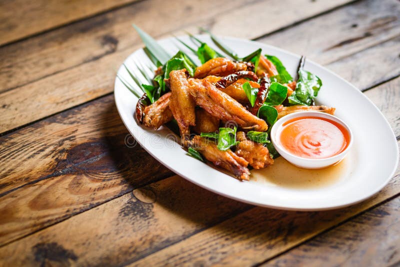 Fried Chicken with Fish Sauce Stock Image Image of gourmet, roast