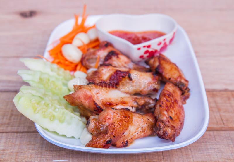 Fried Chicken with Fish Sauce Stock Image Image of cholesterol