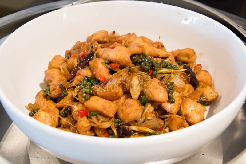 Fried chicken fried herbs stock image. Image of food 93039821