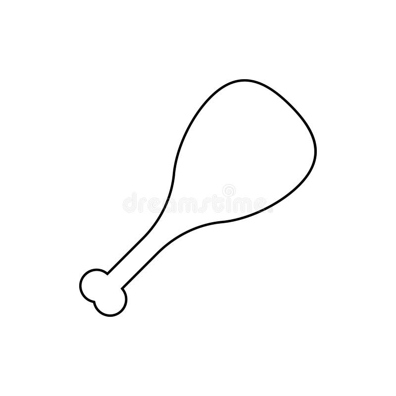 Fried chicken leg icon. Element of web for mobile concept and web apps icon. Thin line icon for website design and development stock illustration