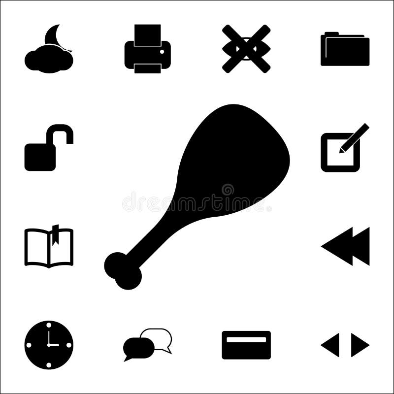 Fried chicken leg icon. web icons universal set for web and mobile stock illustration