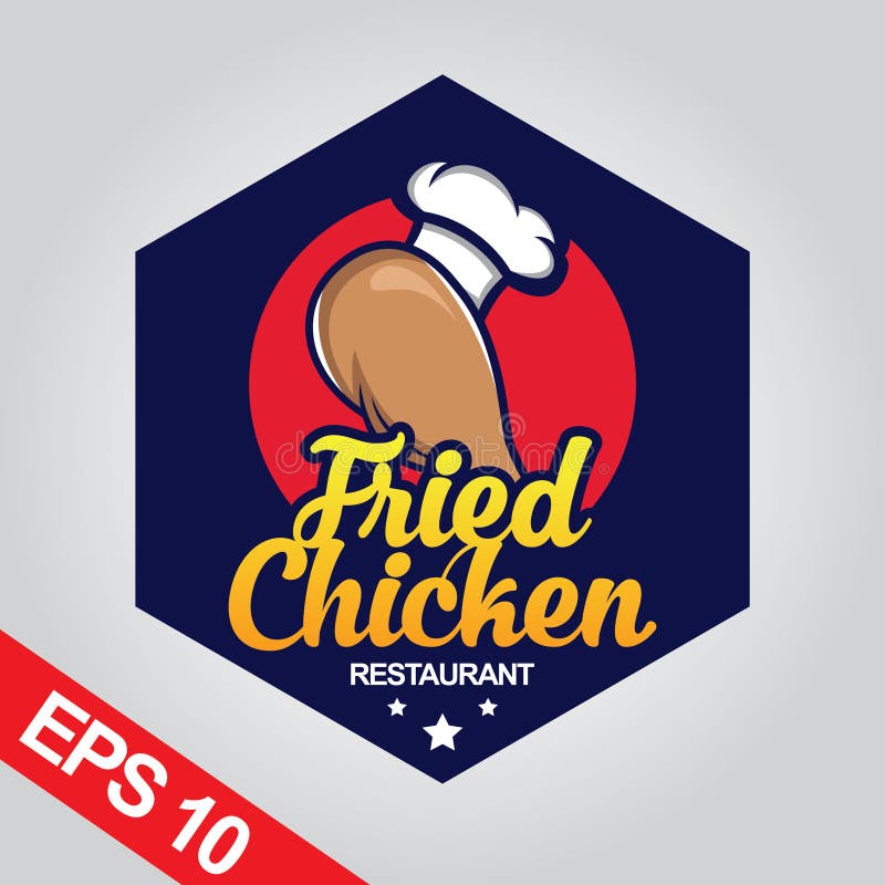 Fried chicken logo stock vector. Illustration of grill - 105362682