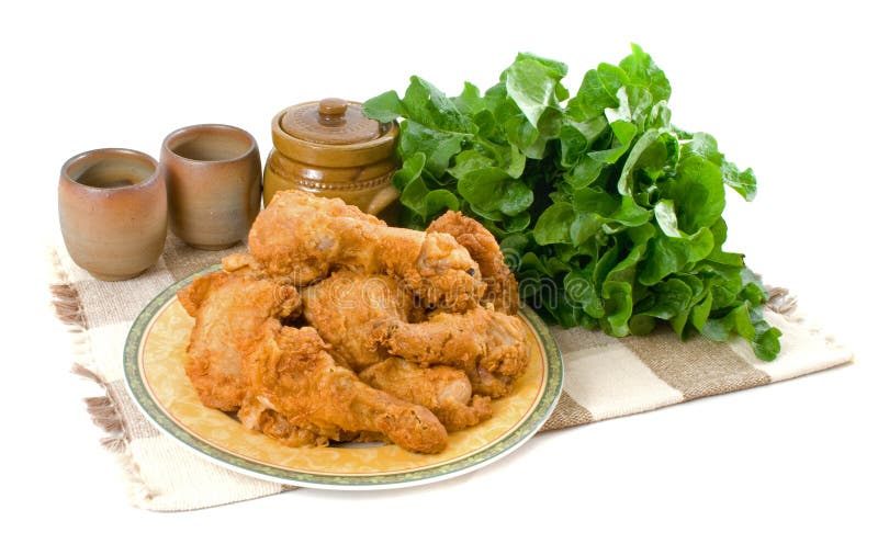 Fried Chicken Pieces stock image. Image of cooked, diet 9343479