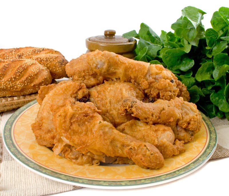 Fried Chicken Pieces stock image. Image of bread, pieces - 9343505