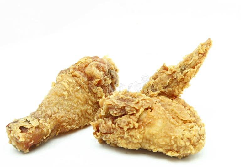 Fried chicken wing and drumstick