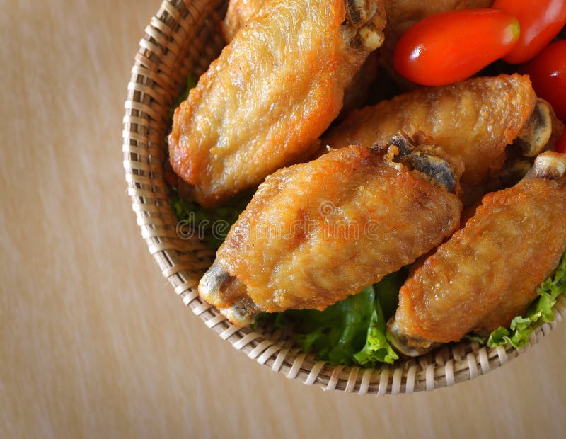 Fried Chicken Wing with Fish Sauce Stock Image Image of dinner, table