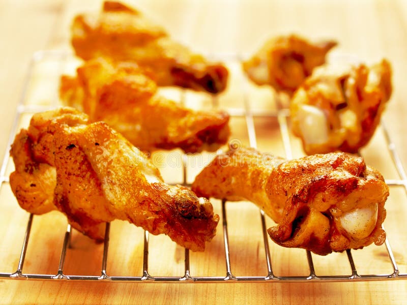 Fried chicken wings stock image. Image of finger, protein 12454077
