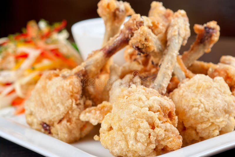 Fried chicken wings stock photo