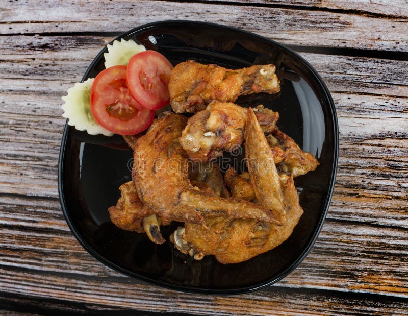 Fried Chicken Wings with Fish Sauce is a Popular Menu in Thai