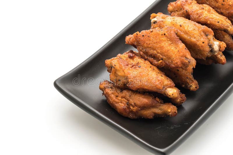 Fried chicken wings stock image