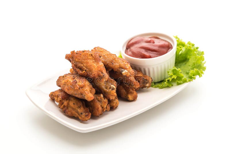 Fried chicken wings royalty free stock photo