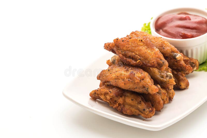 Fried chicken wings stock photography