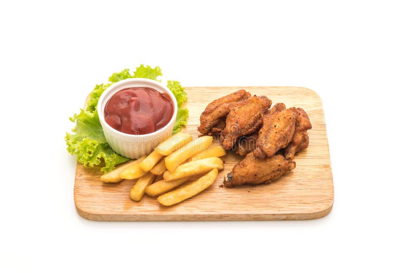 Fried chicken wings stock image