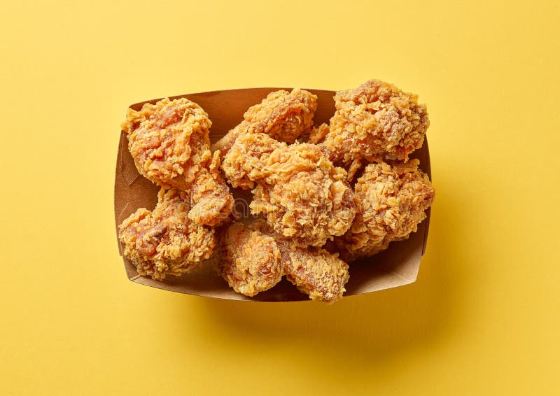 Fried chicken wings stock images