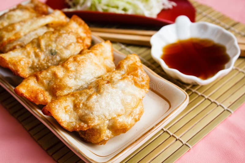 Fried Dumpling - Gyoza imagen de archivo Fried Dumpling - Gyoza imagen de archivo