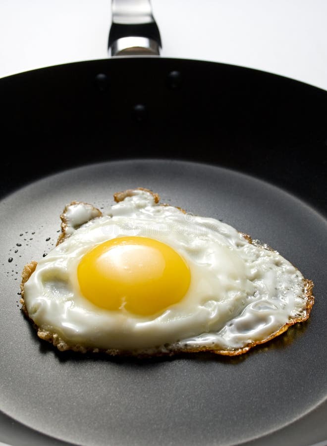 Fried egg stock image. Image of steel, yellow, cooking - 22577631