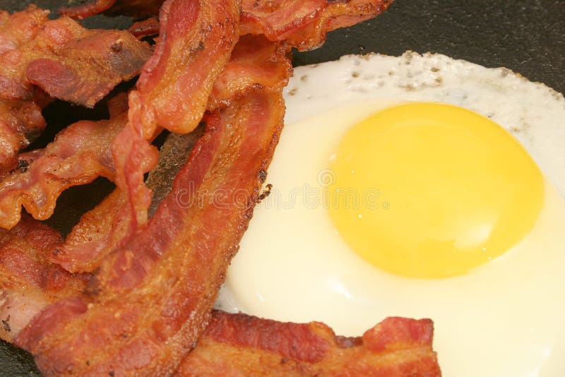 Fried egg & bacon royalty free stock photos