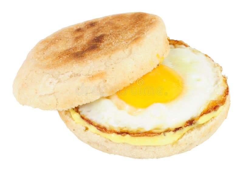 Fried Egg Filled English Muffin Sandwich Stock Photo Image of bread