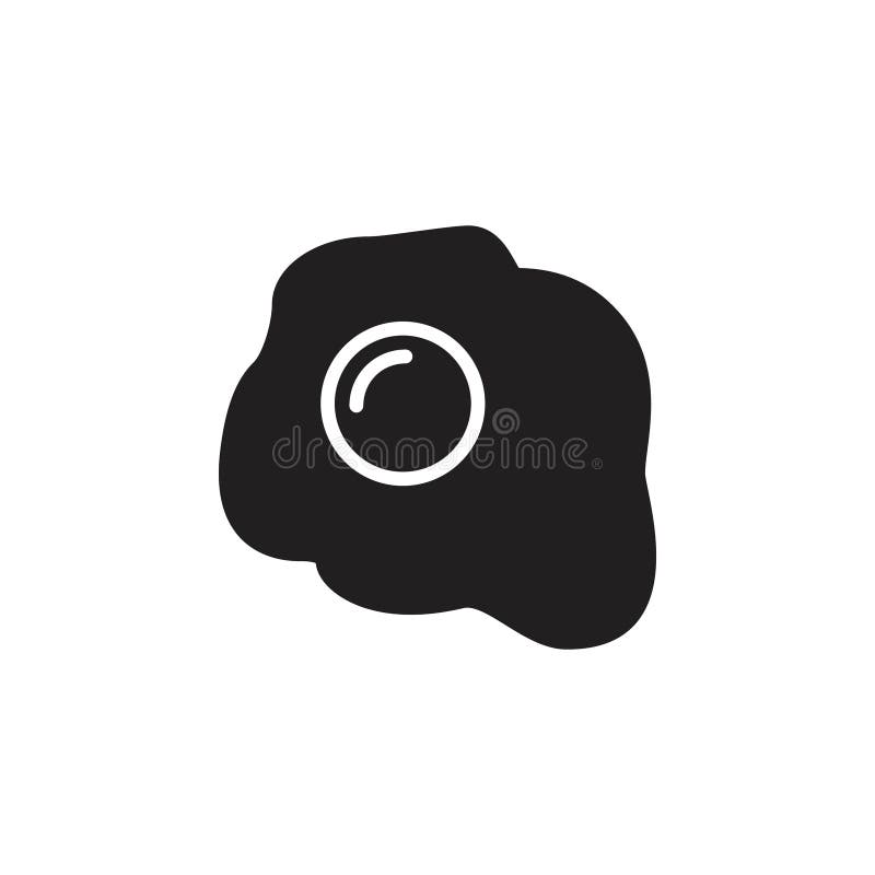 Fried egg icon Flat line illustration vector illustration
