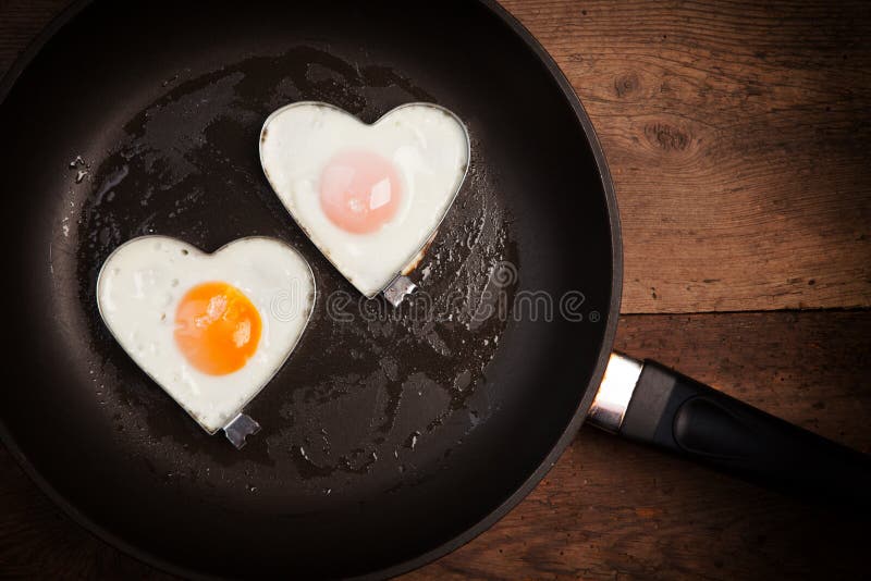 Fried egg love heart stock image. Image of closeup, romantic 28951367