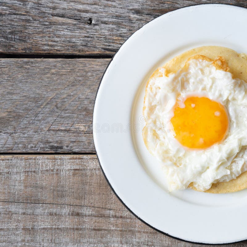 Fried egg with tortilla stock image. Image of restaurant 175977895