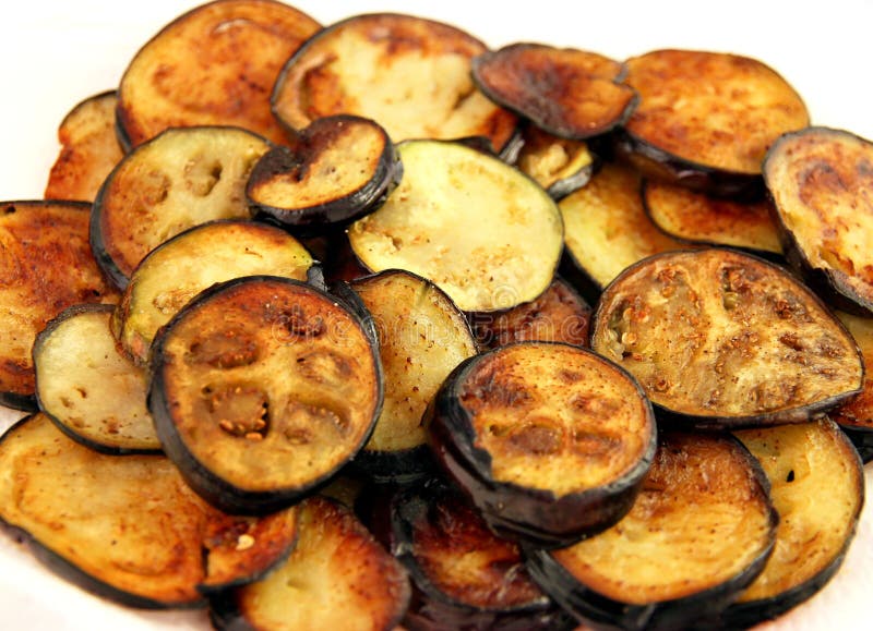 Fried Eggplants royalty free stock photography Fried Eggplants royalty free stock photography