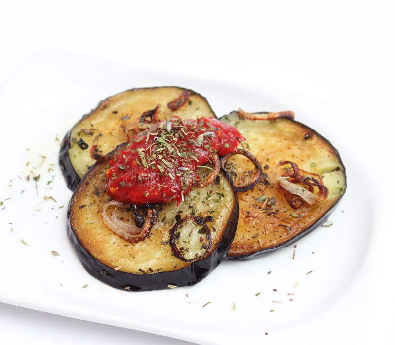 Fried eggplants stock image. Image of healthy, freshness 35414757