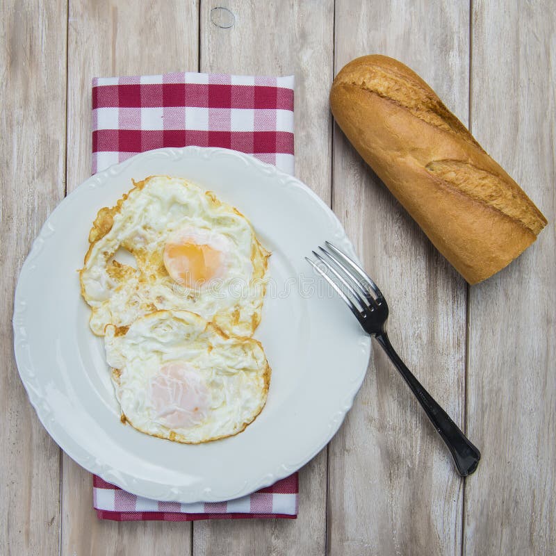 Fried eggs stock photo. Image of dish, basic, protein - 34060770