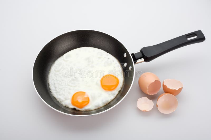 Fried eggs, isolated