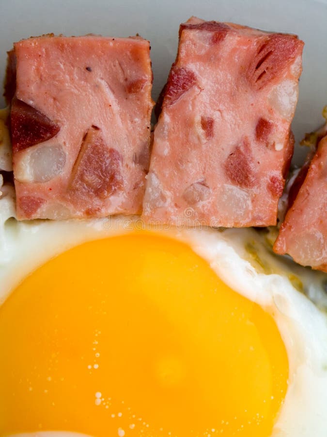Fried eggs with sausage stock image. Image of breakfast 571365