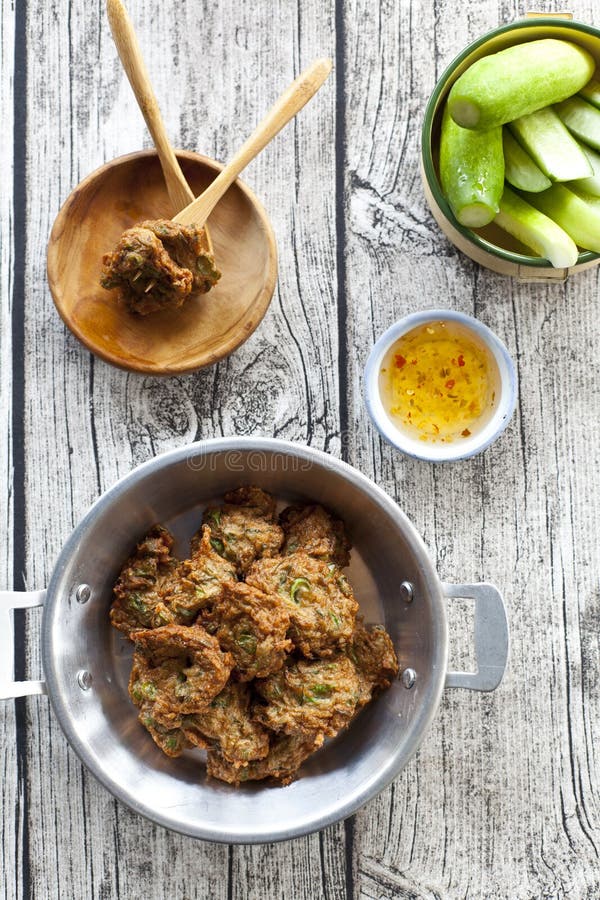 Fried Fish Cakes Thai Food royalty free stock photo