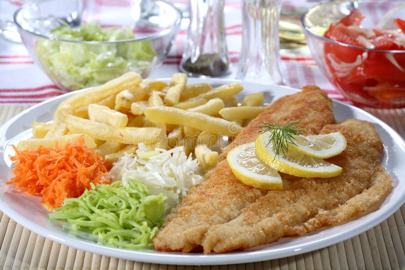 Fried fish fillets