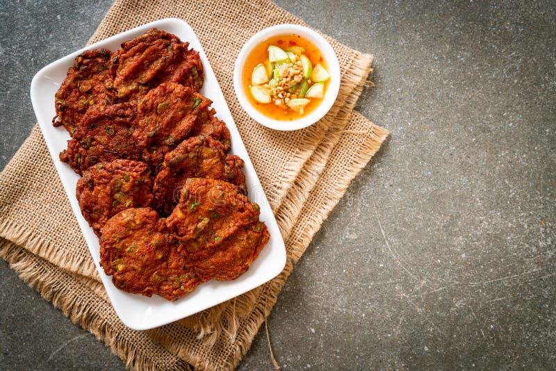 Fried Fish Paste Balls or Deep Fried Fish Cake Stock Photo Image of