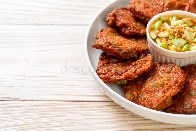 Fried Fish Paste Balls or Deep Fried Fish Cake Stock Image Image of