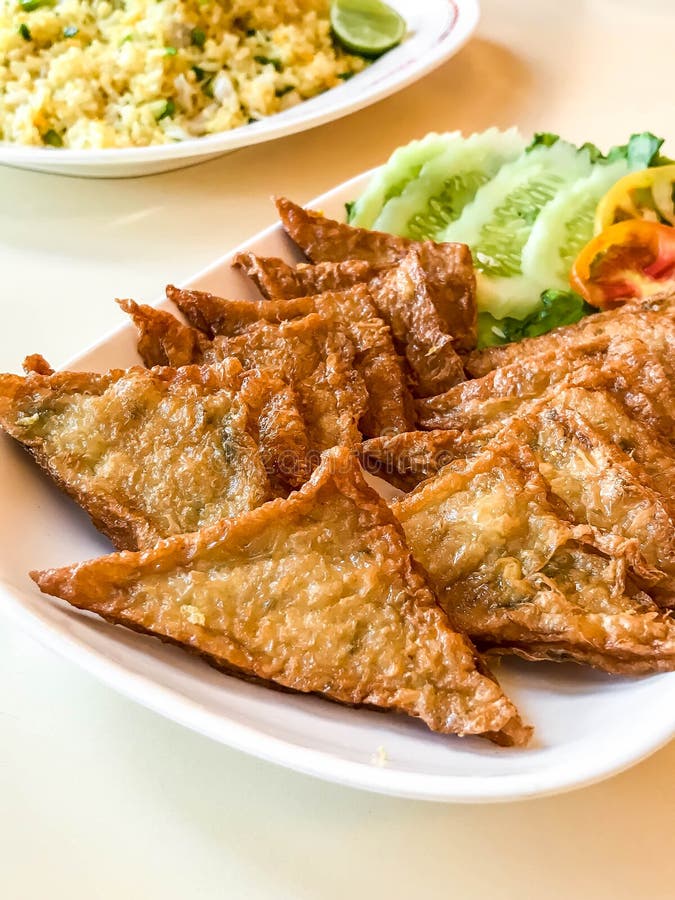 Fried fish tofu stock image. Image of background, nutrition 121380681