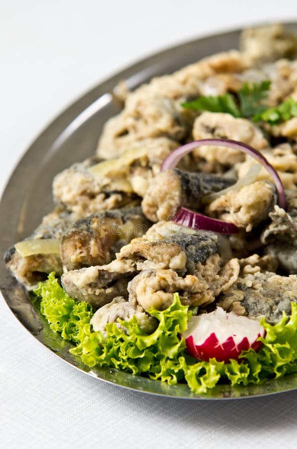 Fried herring dish stock photo. Image of dish, kitchen 38745334