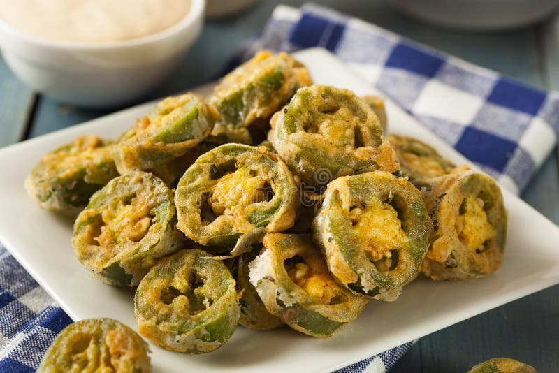 Unhealthy Fried Jalapeno Slices with Dipping Sauce. Unhealthy Fried Jalapeno Slices with Dipping Sauce